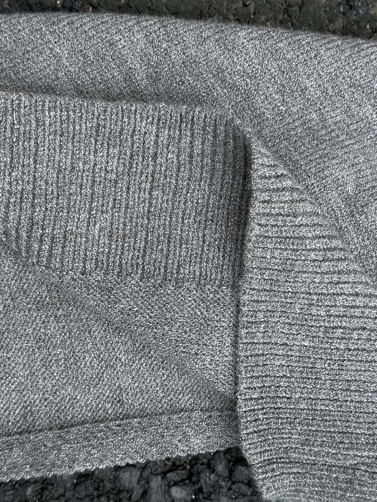 MaterniWear Maternity Off-Shoulder Side Slit Sweater Dress Winter - Grey - View 8