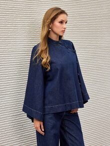 Selenza Women's Casual Versatile Daily Denim Jacket - Blue - View 9