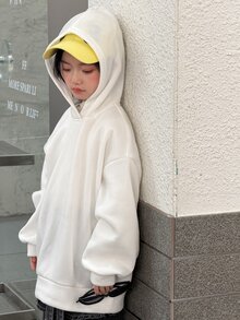 Dazy Kids Tween Girl Hip Hop Back Lip Graphic Print Sweatshirt Hoodies Fall - White - View 9