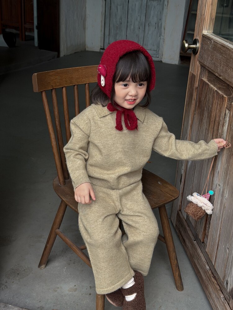 DAZY 嬰兒/幼兒（女童）韓式休閒長袖毛衣與長褲 2 件套 秋季 - 卡其色 - 查看 7