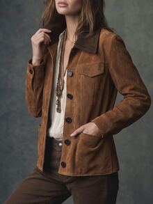 LUMIGAL Winter Ladies' Casual Lapel Autumn Coat - Brown - View 4