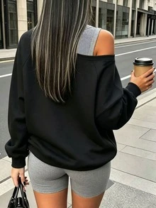Rovax 女款 2 件式休閒套裝,含長袖運動衫與短褲 - 彩色 - 查看 3