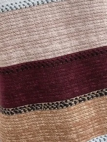 EMERY ROSE Women's Colorblock Asymmetric Shoulder Casual Daily Long Sleeve Sweater - Multicolor - View 6