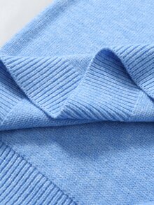 Marcello Vane Men's Autumn/Winter Contrast Color Raglan Long Sleeve Casual Sweater, Old Money - Blue - View 6