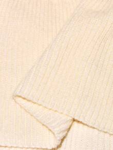 ROMWE Y2K Spring/Summer Vacation Sexy Sweet Bow Contrast Color Women's Mini Bodycon Knit Skirt - Beige - View 8