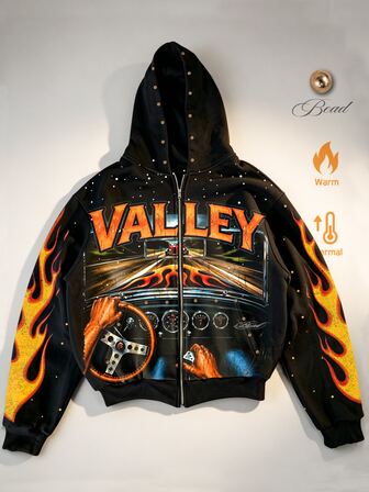 2026 Otoño/Invierno Nueva Sudadera con Capucha de Marca Vintage Resistente para Parejas Unisex, Diseño Gráfico Retro Americano, Sudadera con Capucha para Hombre, Sudadera de Moda Callejera Casual Estilo Y2K para Mujer