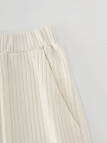 LUMIGAL Women's 2 Pieces Set, Fall/ Solid Color 2 Pieces Set, Daily Wear 2 Pieces Set, Brushed Ribbed Fabric, 2 Pieces Set Lounge Off-White Casual - Apricot - View 8