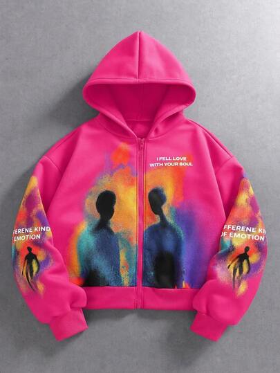 Herren Hoodie mit Batik-Verlauf-Muster