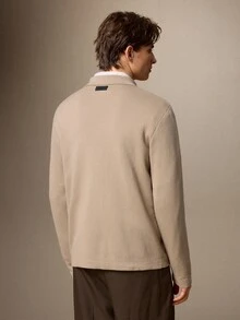 Calmiston Men's Solid Color Casual Versatile Daily Wear Cardigan - Multicolor - View 3