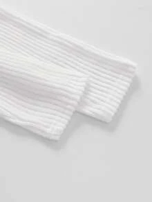 INAWLY 女式修身圆领长袖T恤，带保暖内衬，白色 - 白色 - 查看 6