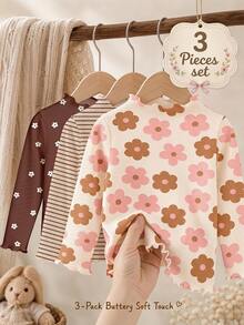 Young Girl Young Girl Kids Young Girl 3PCS Young Girls T-Shirts Young Girl - Multicolor - View 1