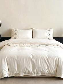 Luxury Embroidery Duvet Sets With Flower Pattern Made In Turkey With Lace Duvet Set Quilt Cover With Pillowcase Contain Cotton Made In Turkey - Creamy White - View 5