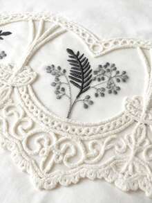Luxury Embroidery Duvet Sets With Flower Pattern Made In Turkey With Lace Duvet Set Quilt Cover With Pillowcase Contain Cotton Made In Turkey - Creamy White - View 8