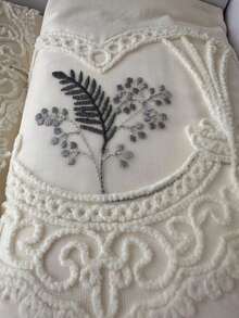 Luxury Embroidery Duvet Sets With Flower Pattern Made In Turkey With Lace Duvet Set Quilt Cover With Pillowcase Contain Cotton Made In Turkey - Creamy White - View 3