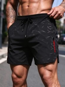 Gym Rark Herrsportshorts med geometriskt mönster och dragsko i midjan, gym - Multifärgad - Visa 3