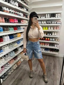 BamGleam Front Button Closure Cropped Sexy Long Sleeve Shirt - Apricot - View 8