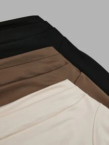 Sweetra ملابس علوية كتف بارز بلون واحد، كم طويل مناسب، كاجوال وعصري، مناسب للارتداء اليومي - متعدد الألوان - مشاهدة 8