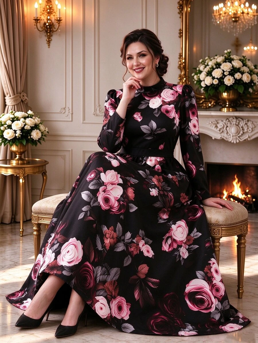 Rometta Plus Size Women's Elegant Minimalist Commute Daily Romantic ...