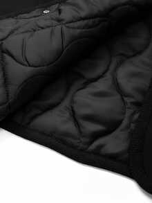 GlowEve CURVE Plus Size Women's Autumn Winter Thick Four Button Double Pocket Black Sleeveless Vest Jacket Down Daily Casual Baggy Smart Holiday Club Vacation - Black - View 3