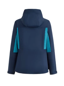 SHEIN BASICS Women's Autumn/Winter Outdoor Thermal Lined Colorblock Softshell Jacket - Navy Blue - View 10