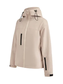 SHEIN BASICS جاكيت عمل أمريكي عتيق للنساء، قصة فضفاضة تنحيفية، جاكيت واقي من الرياح للخارج للربيع والخريف - كاكي - مشاهدة 9