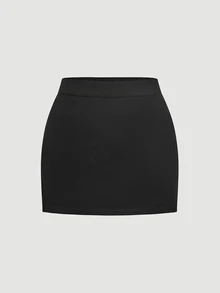 SHEIN MOD طقم بدلة كاجوال نسائي مكون من جاكيت بأكمام طويلة مزين بفيونكة وألوان متباينة مع تنورة قصيرة - الأسود - مشاهدة 11