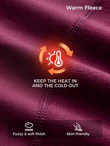 In My Nature Women's Thermal Fleece Lined High Stretch Wine Red Ski Jumpsuit Snow Suit Winter Snowboard - Burgundy - View 3