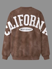 Teen Boy Crew Neck Letter Print Casual Everyday Long Sleeve Sweatshirt - Multicolor - View 2