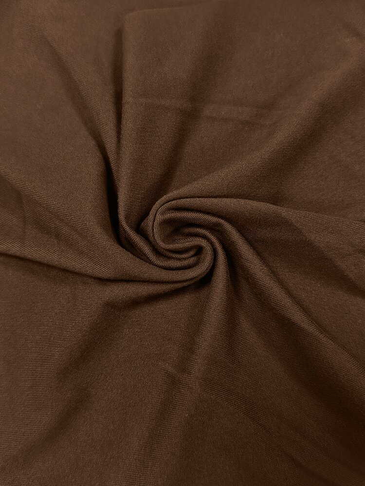 SHEIN Women's Coffee Brown Off-Shoulder Short-Sleeve T-Shirt,Summer Casual Occasion Round Neck Batwing Sleeve Top,Loose Fit Versatile Stylish Top - Brown - View 6