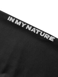 In My Nature Omen's High Stretch Black Long Sleeve Round Neck Outdoor T-Shirt For Daily Wear Hiking Running - Black - View 9