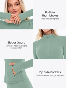 GLOWMODE Chaqueta De Rendimiento Con Línea De Contorno Featherfit™ - Verde Niebla - Ver 4