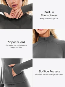 GLOWMODE Chaqueta De Rendimiento De Diseño Elegante Featherfit™ - Gris Oscuro - Ver 4
