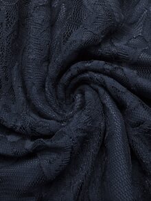 Celisse Women's Elegant French Fall‑Winter Navy Blue Lace Ruffle Long‑Sleeve Dress, For Christmas, Halloween, New Year & Party Occasions - Navy Blue - View 6