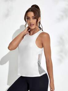 Slayform Slayform Letter Tape Criss Cross Sports Topworkout Tank Top - White - View 7