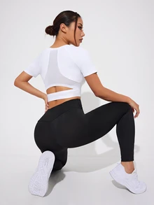 Slayform Slayform Slogan Graphic Contrast Stitch Sports Teeworkout Tank Top Gym Women Shirts - White - View 5