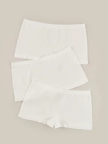 Bralution 女款休閒舒適針織布純色中彈力三角內褲 多色 3 入組 - 白色 - 查看 9