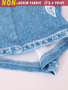 SHEIN ChillGRL Setelan Hoodie & Sweatshirt untuk Remaja Putri - Putih - View 5