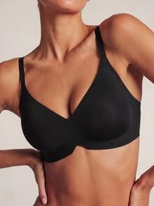 Barelissa Women's Seamless Jelly Soft Support Wireless Push-Up Bra With Side-Boob Coverage, 1pc - Black - View 2