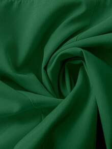 Rometta Pantalones anchos de unicolor, versátiles y casuales, de talla grande - Verde Oscuro - Ver 7