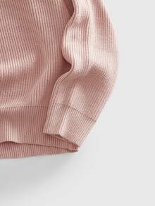 EASEVO Men's Plus Size Casual Long Sleeve Cable Knit Crew Neck Sweater Halloween Christmas Winter Party Autumn  - Pink - View 4
