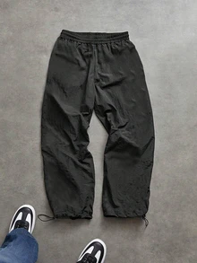 Gym Rark Pantalones largos casuales de uso diario y deportes para hombres con texto y estampado floral - Negro - Ver 2