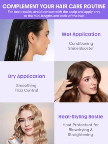 SHEGLAM HAIR On The Glow 1-Minute Revive Rich Hair Cream-25g,Moisture Leave-In Hair Conditioner, Leave-In Cream,72-Hour Frizz Control, Deep Nourishment, Multi-Action Protection For Severely Damaged Or Frizzy Hair In Need Of Intensive Care Makeup Holiday Accerssories Pink Comb Autumn - Mauve Purple - View 11