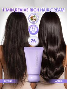 SHEGLAM HAIR On The Glow 1-Minute Revive Rich Hair Cream-25g,Moisture Leave-In Hair Conditioner, Leave-In Cream,72-Hour Frizz Control, Deep Nourishment, Multi-Action Protection For Severely Damaged Or Frizzy Hair In Need Of Intensive Care Makeup Holiday Accerssories Pink Comb Autumn - Mauve Purple - View 16