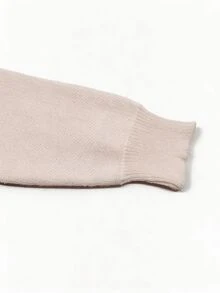 Manfinity CasualKnits 男士字母圖案休閒日常長袖針織衫 - 藕粉色 - 查看 5
