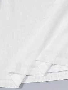 SHEIN Holidaya Women's Solid Color V-Neck Casual Sleeveless Blouse - White - View 5