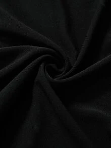 Children's Black High Neck Mesh Long Sleeve Leotard, Elegant Snug Fit Fit, Long Sleeve Thin Mesh, High Elastic Fabric With Mesh Patchwork, Suitable For Daily Ballet Training, Gymnastics Class - Black - View 9
