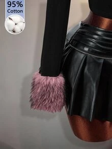 Sweetina Lady's Halloween Y2K Style Pink Collar Design High-Waisted Sexy Jacket, Suitable For Parties And Gatherings. - Black - View 4