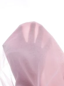SHEIN 女童針織彩色華夫格長袖蝴蝶結上衣附網紗內裡洋裝，優雅簡約甜美可愛，適合外出、室內外穿著，適合夏季與秋季 - 彩色 - 查看 7