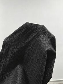 SHEIN Holidaya 休閒純色工裝連身褲 - 黑色 - 查看 8