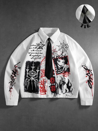 Street Life Camisa de estilo callejero con graffiti para hombres, muy vendida